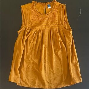 Old Navy Women's Mustard Yellow Sleeveless Blouse